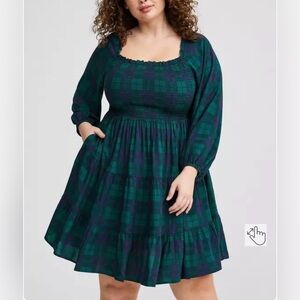 Torrid Smocked Bodice Mini Dress
